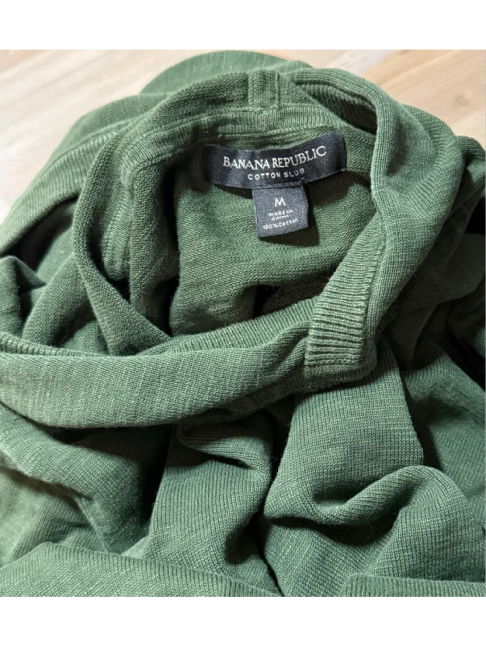 Banana Republic Green Cotton Pullover Hoodie Sweatshirt Size M